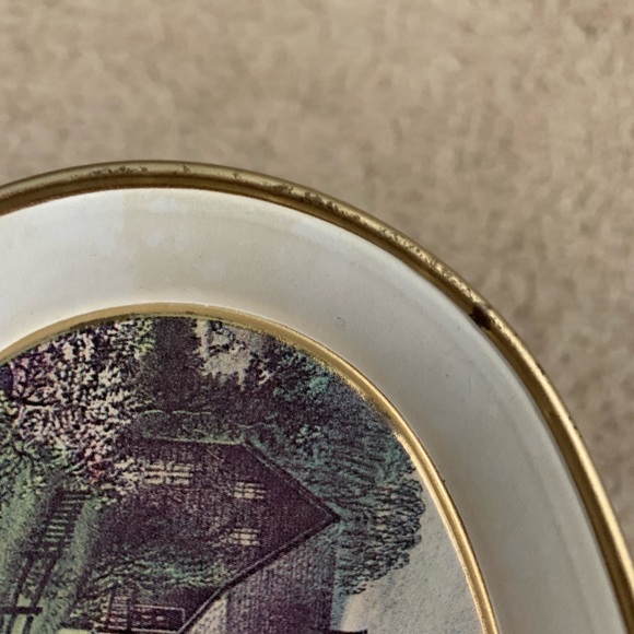 2 Vintage Currier and Ives Seasons 6” Hanging Plates: Autumn and Spring - Picture 4 of 5